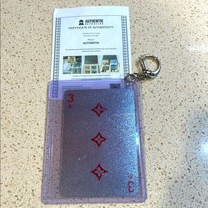Louis Vuitton 3 of Diamonds Playing Card with COA